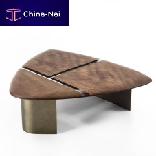 Contemporary coffee table KAURI DELTAwoodenresinwooden base