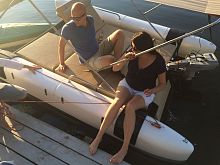 Electric small boat Siesta Solemarancatamaraninboarddisplacement hull
