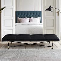 Contemporary upholstered bench BRASSleatherbrass