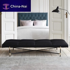 Contemporary upholstered bench BRASSleatherbrass