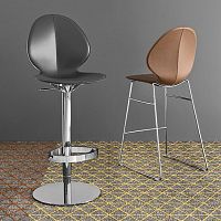 Contemporary bar chair BASILindoorpolypropylenewooden base
