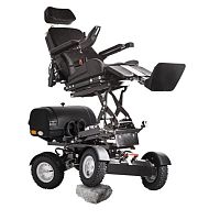 Electric wheelchair FourX DL LIFToutdoorhikingwith legrest