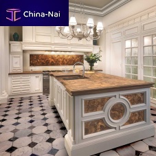Classic kitchen VICTORIAlacquered woodisland