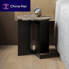 Marble table top ANDROGYNEsteelwhiteblack