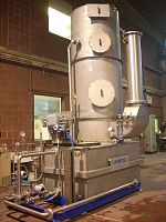 Wet gas scrubber corrosive gas