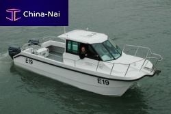 Outboard walkaround Bluewatertwin-enginewith enclosed cockpitsport-fishing