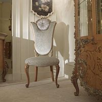 Classic dining chair MOD.397indoorfabricwooden base