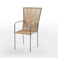 Contemporary dining chair les copainsindoorstainless steelrope