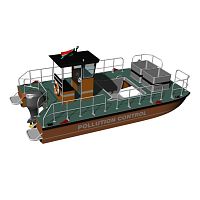 Pollution control boat WARRIOR 8catamaranoutboardaluminum