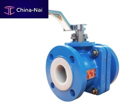 Floating ball valve AKH2A leverflangePFA-lined