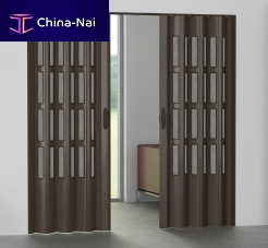 Interior door PVCfoldingsemi-glazed
