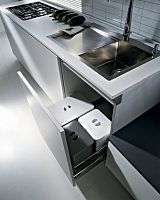 Kitchen trash can built-instainless steelcontemporary