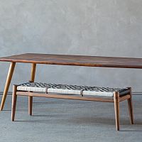 Contemporary bench NGUNIirokoropewithout backrest
