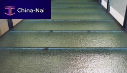 Patterned glass panel AVANTAS NETWORK � MONTREALtexturedtranslucentfor walkways