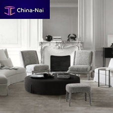 Contemporary ottoman Nidusfabriccast aluminumround