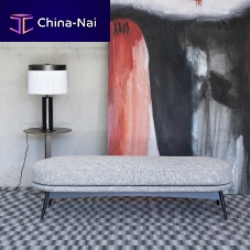 Contemporary upholstered bench OLTREMAREfabricpainted metal baseMDF