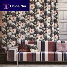 Upholstery fabric HERBARIAfor curtainfloral patterncotton