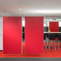 Office partition WINEA SINUSwall-hungaluminumpolyester