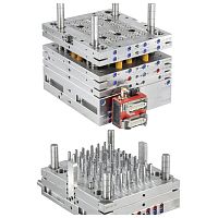 Hot-runner plastic injection mold multi-cavitytechnical partssmall series