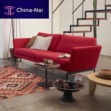 Contemporary sofa Suita fabricleathergray
