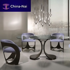 Contemporary table TA68B MISTRALcrystalebony baserectangular