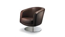 Contemporary club chair 2392 NUBIANleatherfabricswivel