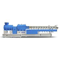 Compounding extruder SAT65for PLAfor biodegradable thermoplasticsparallel twin-screw