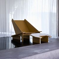 Contemporary armchair TAKAHASHIashblackyellow