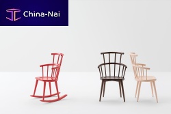 Contemporary chair Windoorlacquered woodstained wood