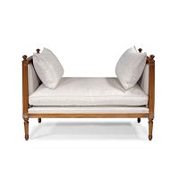 Louis XVI style daybed LAMBERTYEfabricleatheroak