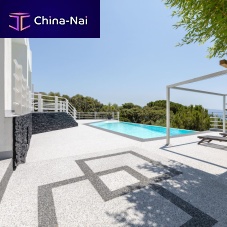 Marble dust flooring RSINEO® DRAIN resinfor outdoor usefor step