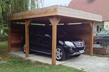 Wooden carport