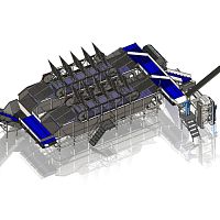 Immersion thawing machine for fishcontinuousfor the food industry