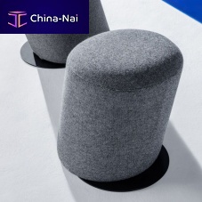Contemporary pouf SLANT : SLANTS01HA0126BLfabricroundgray