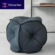 Contemporary pouf 953feltgrayred