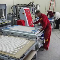 Decorative wall panel production line
