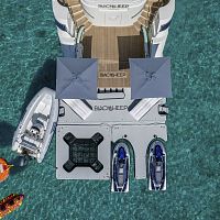 Platform water toy Kiddie Banafor yachtsinflatable