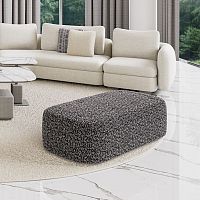 Contemporary upholstered bench GEMfabricleatherwooden base