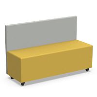 Contemporary bench BLRPGfabricfoamwith backrest
