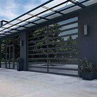 Aluminum industrial door ARCHITECTURAL SERIESsectionalsolid aluminumpolyurethane