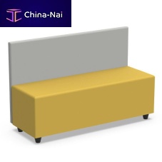 Contemporary bench BLRPGfabricfoamwith backrest
