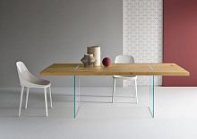 Contemporary table TAVOLANTE AGEDglassglass baserectangular