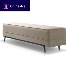 Contemporary upholstered bench ADONIS fabricleatherbeige