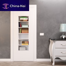 Interior door BOOKCASEwoodenswingcontemporary