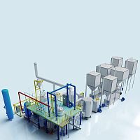 Expanded polypropylene bead foam production plant 1KL/3KL