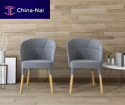 Contemporary restaurant chair 26003 Chaise Orpheindoorfabricwooden base