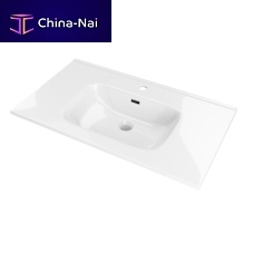 Ceramic countertop VOLTERRAwhitehigh-glosssquare edge