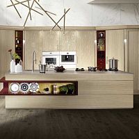 Contemporary kitchen SHANGHAIwoodenmetalisland