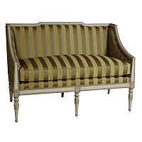 Louis XVI style sofa ESTER : RF. 17112fabricmulti-color3-seater