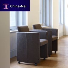 Contemporary armchair ETERNITYfabricleatherbeech